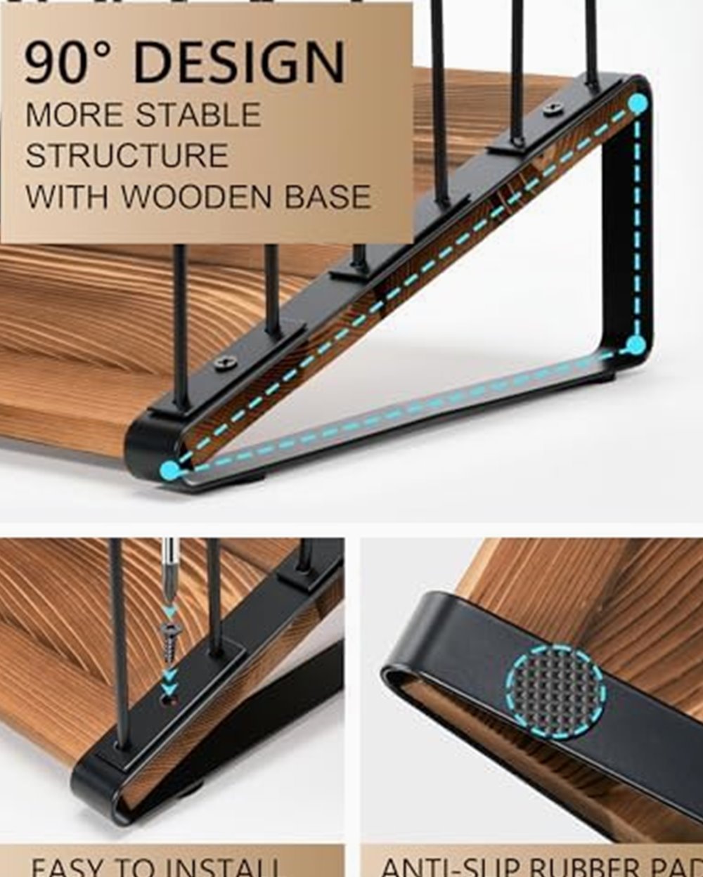 Inclined Desk File Organizer, 5 Sections — photo 6 of 7