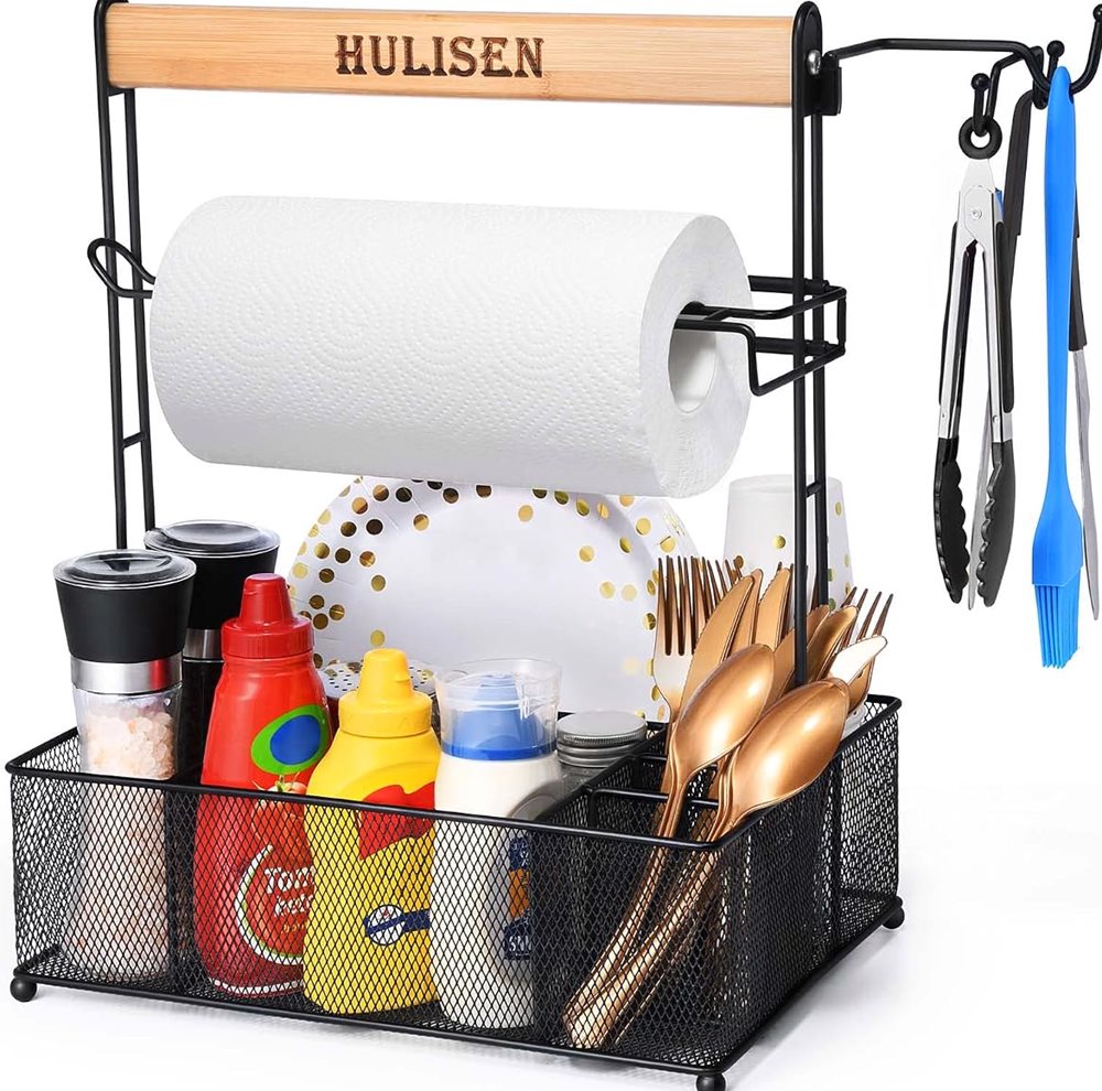 Grill Caddy with Paper Towel Holder